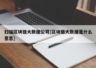 扫描区块链大数据公司[区块链大数据是什么意思]